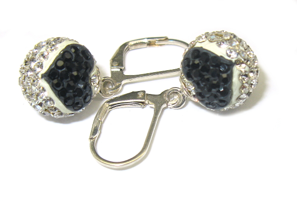 Stříbrné náušnice s kamínky Swarovski