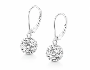 Stříbrné náušnice s kamínky Swarovski