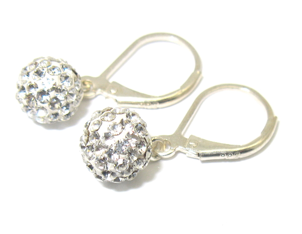 Stříbrné náušnice s kamínky Swarovski