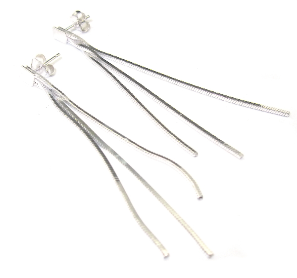 Šperky Nina - Stříbrné náušnice dlouhé 925/1000 - ns ag H 0119