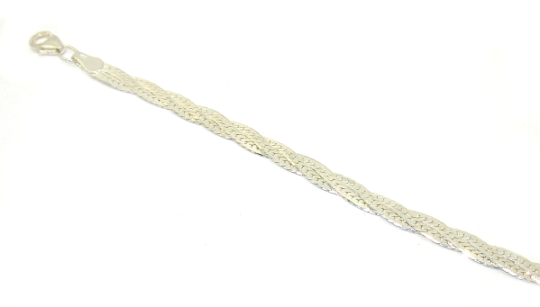 Šperky Nina - stříbrný náramek proplétaný 19 cm
