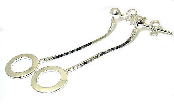 Šperky Nina - Stříbrné náušnice bez kamínku 925/1000 - ns ag H 0127