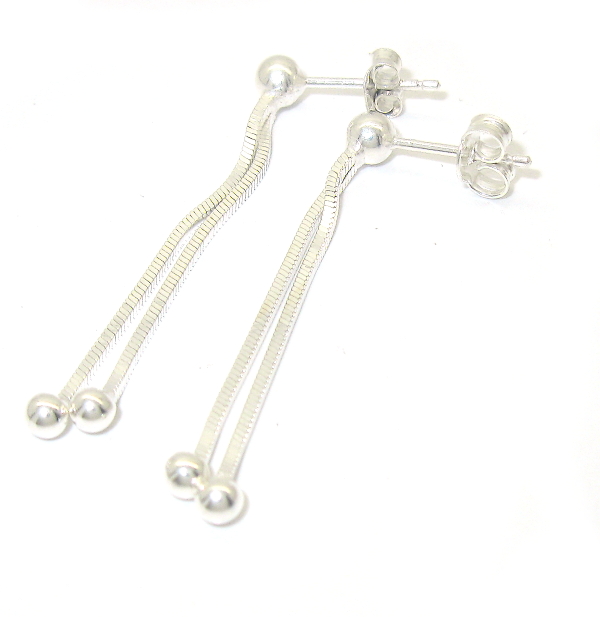 Šperky Nina - Stříbrné náušnice bez kamínku - ns ag H 0146