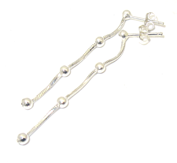 Šperky Nina - Stříbrné náušnice dlouhé 925/1000 - ns ag H 0138