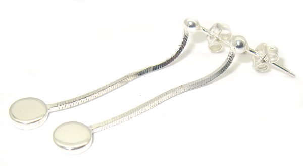Šperky Nina - Stříbrné náušnice bez kamínku - ns ag H 0136