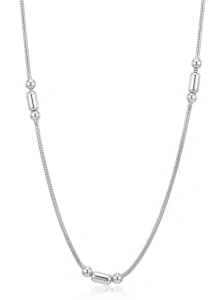 Šperky Nina - Stříbrný náhrdelník Italian Style 925/1000 – s kuličkami a válečky - ret ag H 038