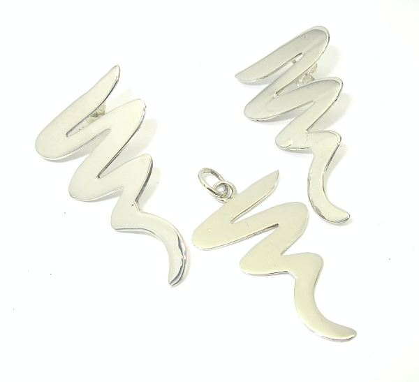 Šperky Nina - Stříbrná souprava set bez kamínku - set ag H 026