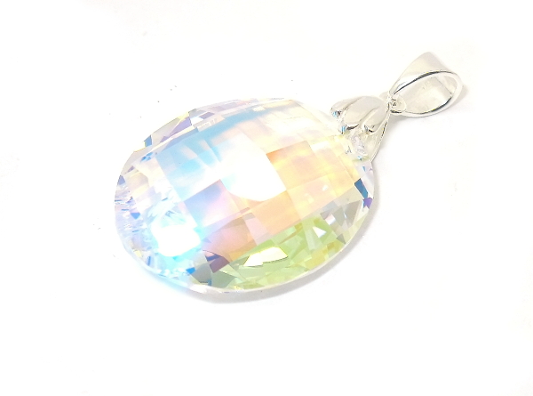 Šperky Nina - Stříbrný přívěšek Swarovski krystal 925/1000 - pri ag kam H 028
