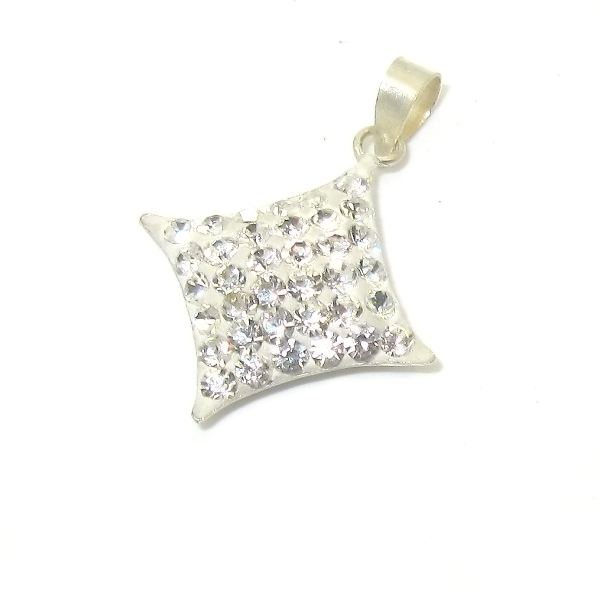 Šperky Nina - Stříbrný přívěšek s kamínky Swarovski komponent 925/1000 - pri ag kam H 063