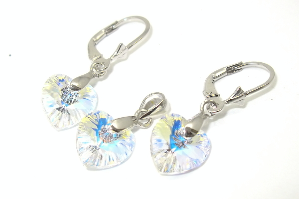 Šperky Nina - Stříbrná souprava set Swarovski - set ag H 028