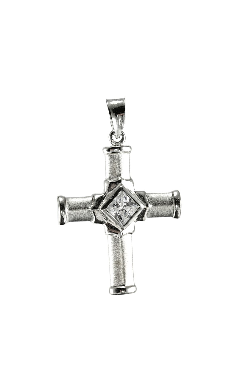 Šperky Nina - Stříbrný přívěšek kříž 925/1000 - pri ag kam H 119