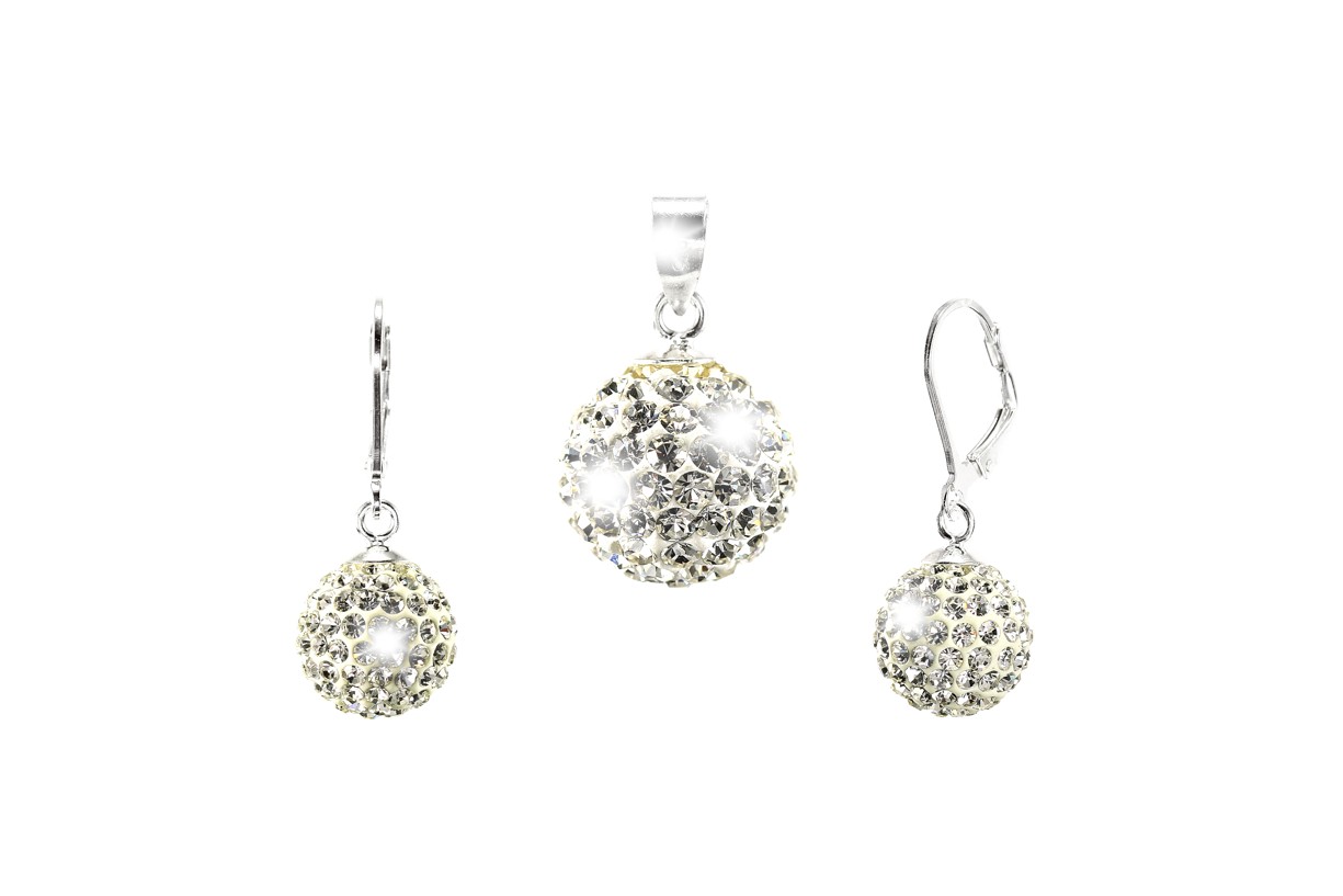 Šperky Nina - Stříbrná souprava Swarovski komponent 925/1000 - set ag H 066