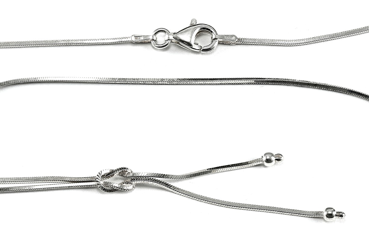 Šperky Nina - Stříbrný náhrdelník „Nekonečné pouto“ 925/1000 – délka 42 cm - nahr ag H 022