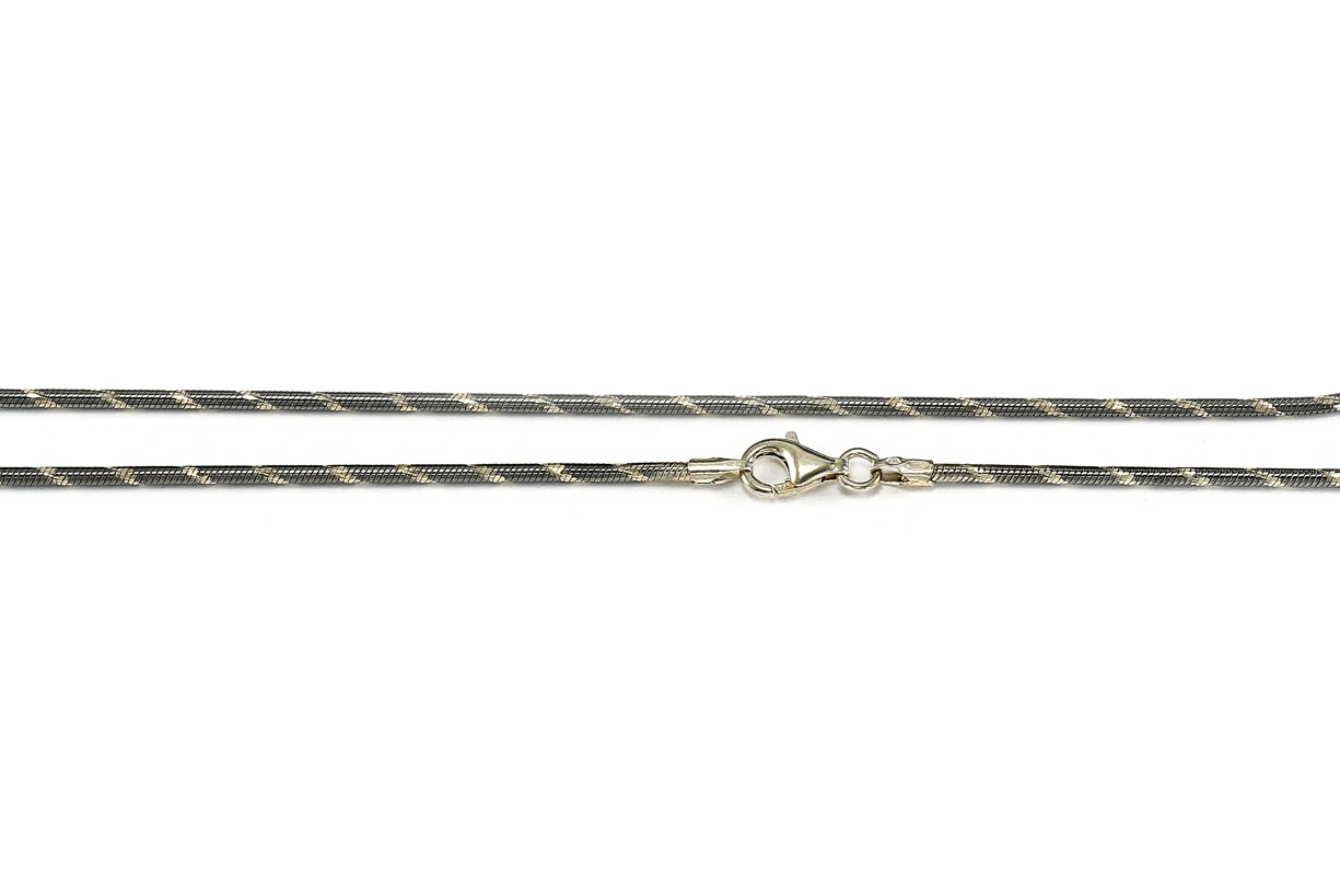 Šperky Nina - Stříbrný náhrdelník „Třpytivé lanko“ 925/1000 – délka 40 cm - nahr ag H 023