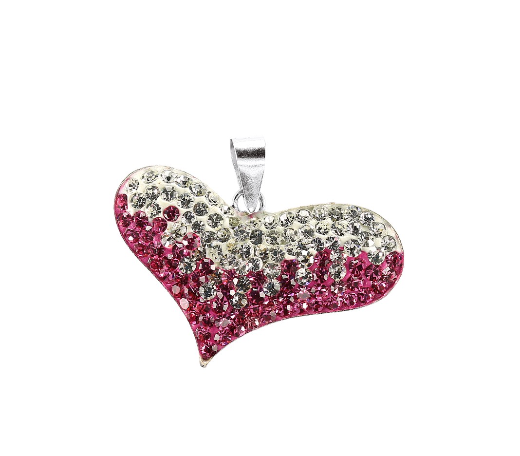 Šperky Nina - Stříbrný přívěšek s kamínky Swarovski komponent 925/1000925/1000 - pri ag kam H 138
