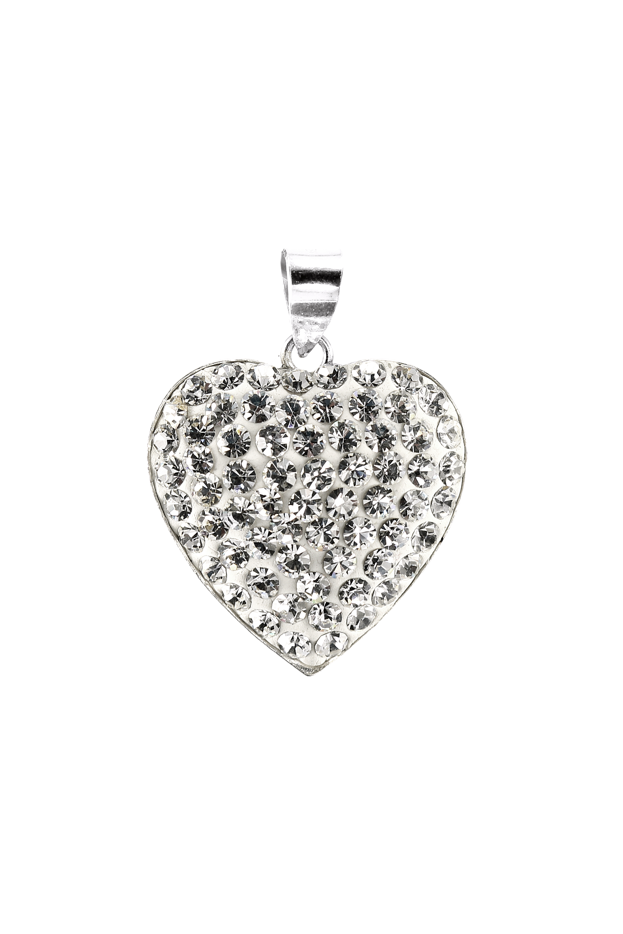 Šperky Nina - Stříbrný přívěšek srdce s kamínky Swarovski komponent 925/1000 - pri ag kam H 146