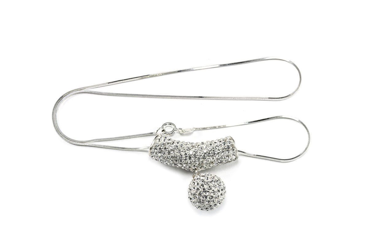 Šperky Nina - Stříbrný náhrdelník 925/1000 s krystaly Swarovski - retpri ag H 004
