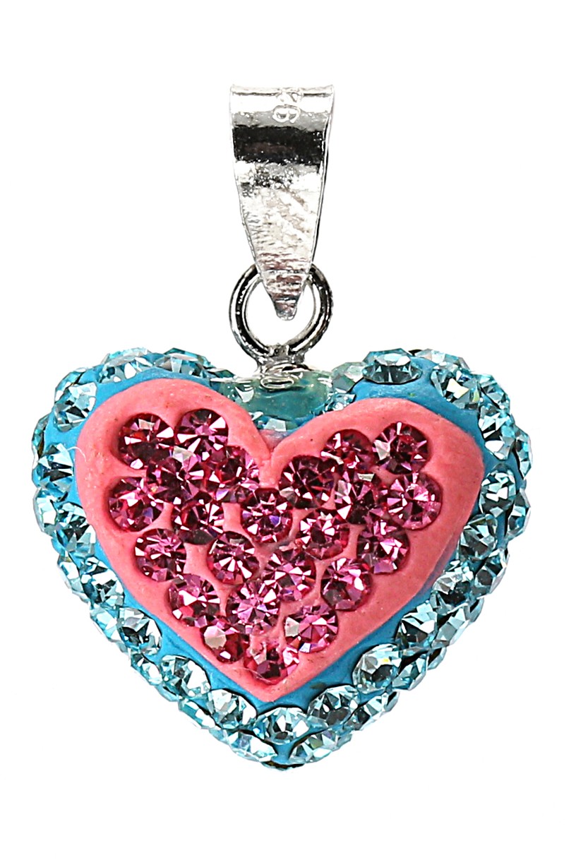 Šperky Nina - Stříbrný přívěšek s kamínky Swarovski komponent 925/1000  - pri ag kam H 193