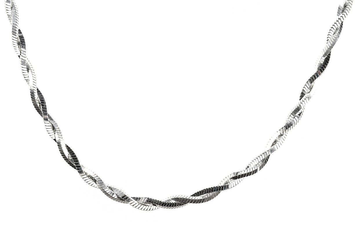 Šperky Nina - Masivní stříbrný náhrdelník s točeným vzorem 925/1000 - nahr ag H 035
