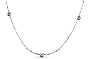 Šperky Nina - Stříbrný náhrdelník se třemi kuličkami 925/1000 - nahr ag H 036