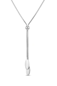 Šperky Nina - Stříbrný náhrdelník se dvěma ovály a pevnou kuličkou 925/1000 - nahr ag H 038