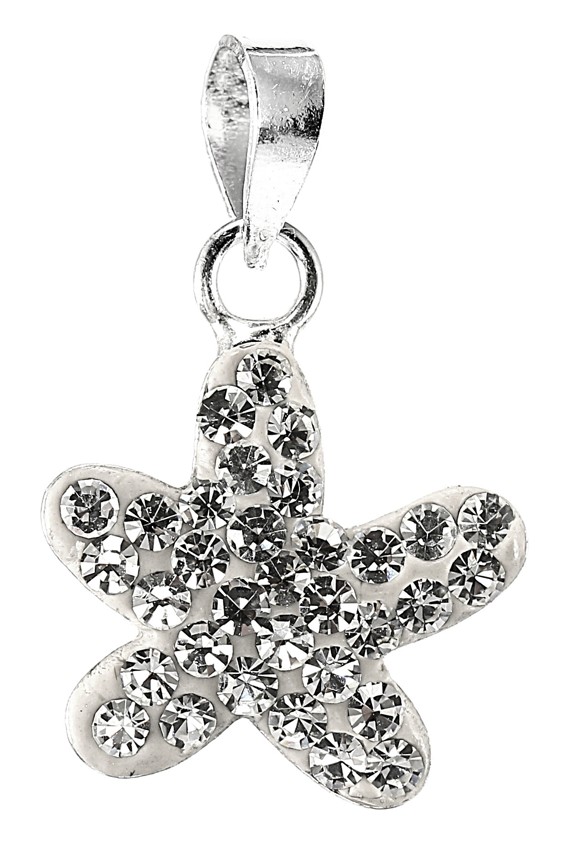 Šperky Nina - Stříbrný přívěšek s kamínky Swarovski komponent 925/1000 - pri ag kam H 220