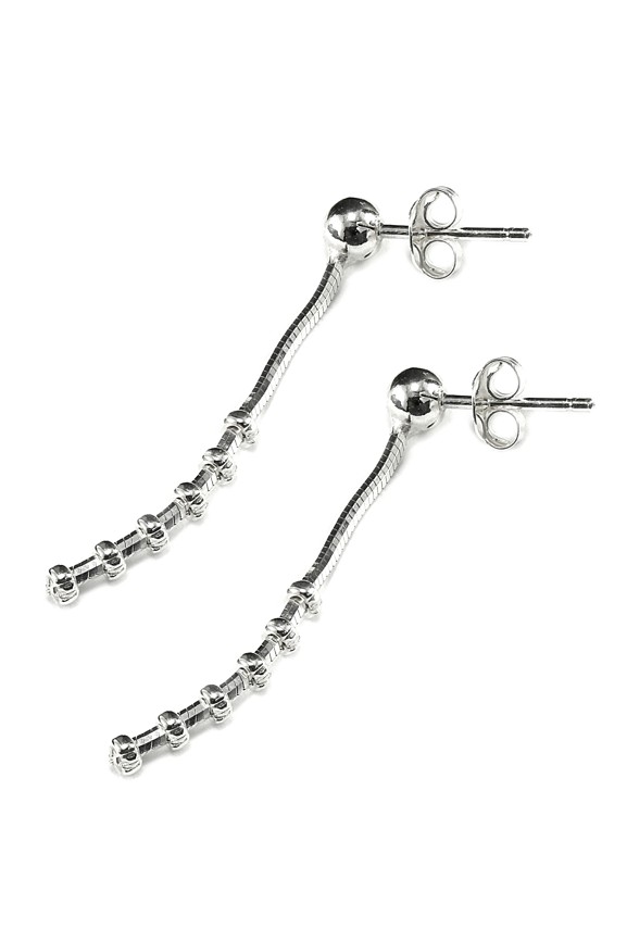 Šperky Nina - Stříbrné náušnice dlouhé Kuličky 925/1000 - ns ag H 240
