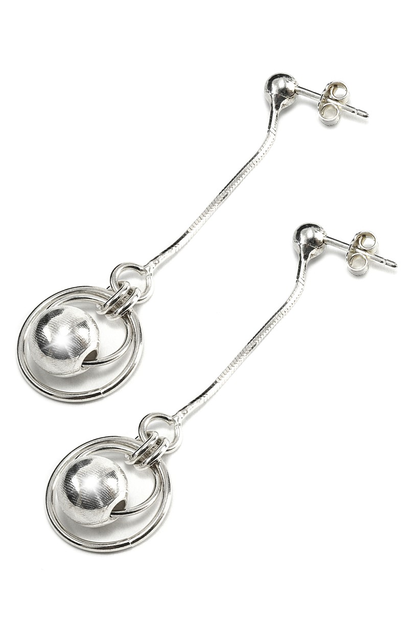 Šperky Nina - Stříbrné náušnice Orbitální koule 925/1000 - ns ag H 246