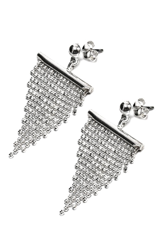 Šperky Nina - Dlouhé stříbrné náušnice Střapce 925/1000 - ns ag H 250