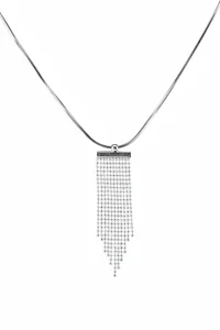Šperky Nina - Stříbrný náhrdelník s výrazným ozdobným střapcem 925/1000 - ret ag H 140