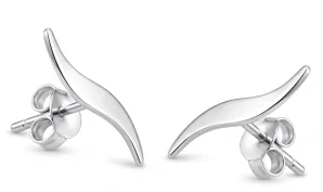 Šperky Nina - Stříbrné náušnice Vlnky – 925/1000 - ns ag h 259