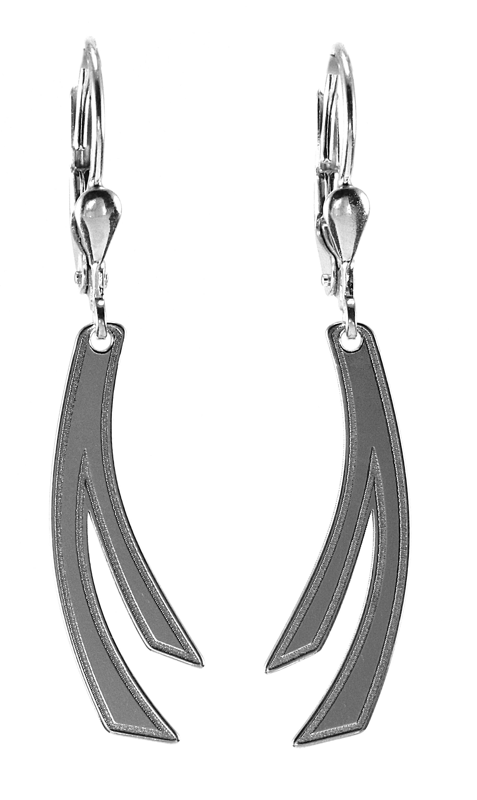 Šperky Nina - Dlouhé stříbrné náušnice Abstrakce – 925/1000 - ns ag H 263