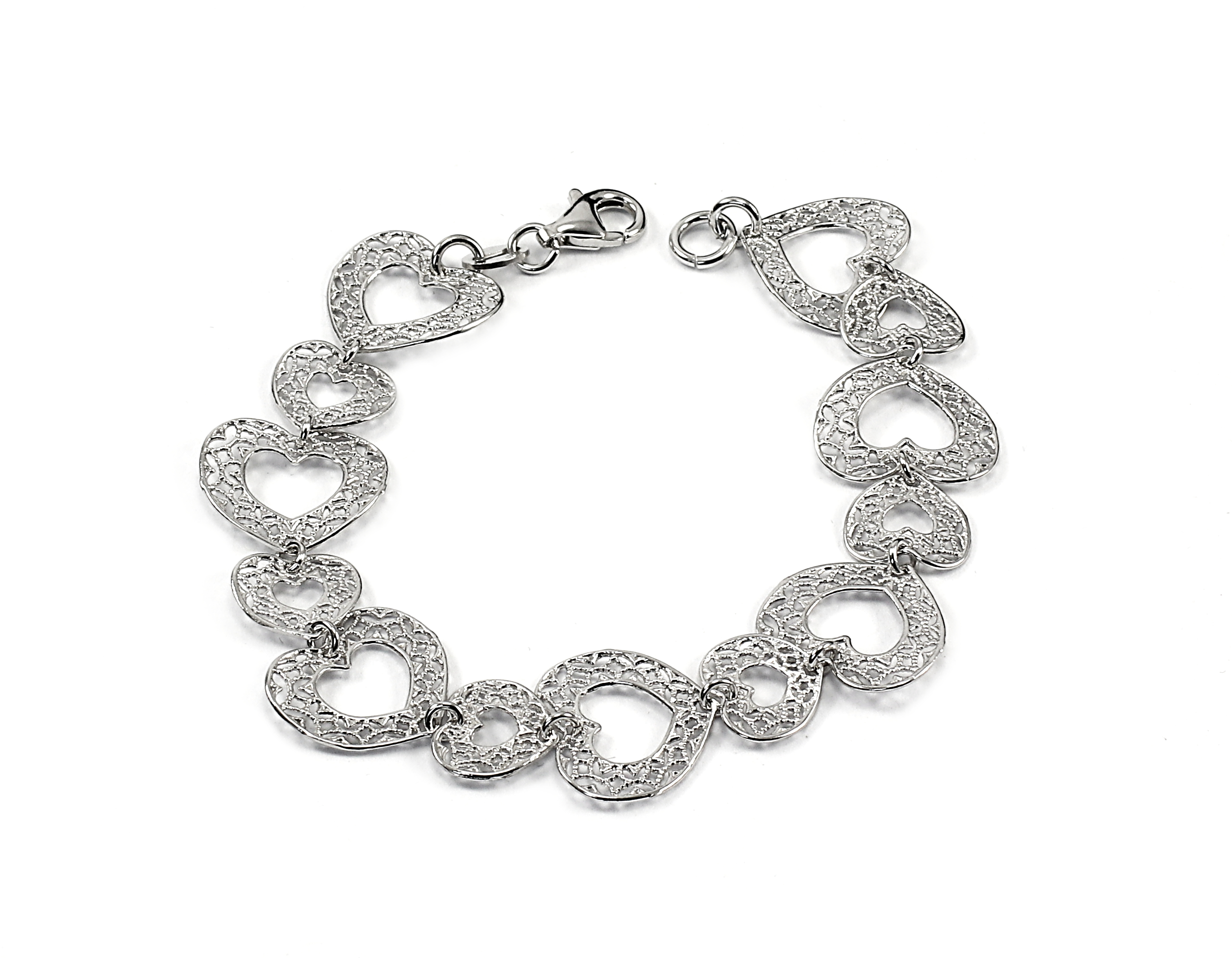 Šperky Nina - Stříbrný náramek - srdce 925/1000 - nar ag H 297