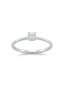 Šperky Nina - Stříbrný prsten Pure Elegance se zářivým solitér zirkonem 925/1000 - prst ag 309
