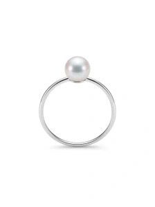 Šperky Nina - Subtilní stříbrný prsten s přírodní perlou Pearl Shine 925/1000 - prst ag 310
