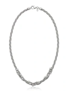 Šperky Nina - Masivní stříbrný náhrdelník s proplétaným motivem 925/1000 - nahr 504