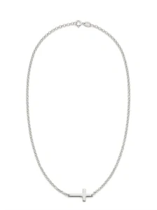 Šperky Nina - Stříbrný náhrdelník s vodorovným křížkem 925/1000 - nahr 505