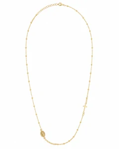 Šperky Nina – Pozlacený stříbrný růženec Elegance (50,5 - 54,5 cm) 925/1000 - ret zlac 010