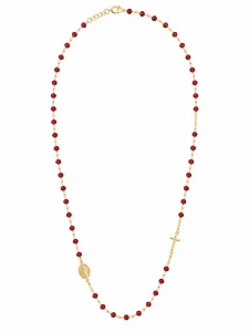 Šperky Nina – Pozlacený stříbrný růženec Scarlet (51,5 - 53,5 cm) 925/1000 – ret zlac 011