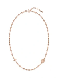 Šperky Nina – Pozlacený stříbrný růženec Rose Gold (48,5 – 50,5 cm) 925/1000 – ret zlac 014