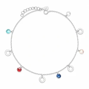 Šperky Nina – Stříbrný nákotník s placičkami a kuličkami (22,5 – 25,5 cm) – 925/1000 - nak 323