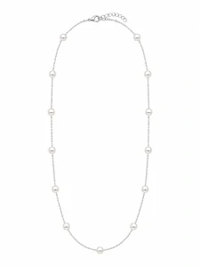 Šperky Nina – Rhodiovaný stříbrný náhrdelník Perlový sen (45 – 50 cm) 925/1000 - nahr 523