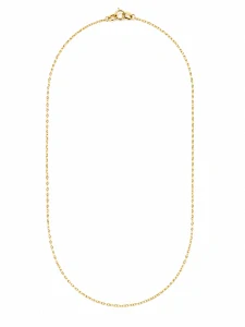 Šperky Nina – Pozlacený stříbrný řetízek Moderní Paperclip (46 cm) 925/1000 - ret zlac 032