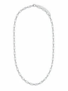 Šperky Nina – Stříbrný náhrdelník Ledová záře s obdélníkovými zirkony (40 – 45 cm) 925/1000 - nahr 532