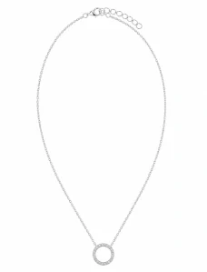Šperky Nina – Stříbrný náhrdelník Třpytivý kruh života se zirkony (41,5 – 46,5 cm) 925/1000 - nahr 546