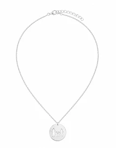 Šperky Nina – Stříbrný náhrdelník Rodina je vše s vyřezávaným medailonkem (40 – 44,5 cm) 925/1000 - nahr 549