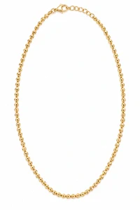 Šperky Nina – Pozlacený stříbrný kuličkový náhrdelník s diamantovým brusem (40–45 cm) - ret zlac 51