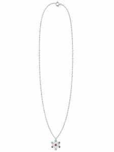 Šperky Nina – Stříbrný náhrdelník Slunce s barevnými zirkony (45 cm) - nahr 570