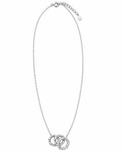 Šperky Nina – Stříbrný náhrdelník Propletené kruhy se zirkony (43–48 cm, 3,2 g) 925/1000 - nahr 575
