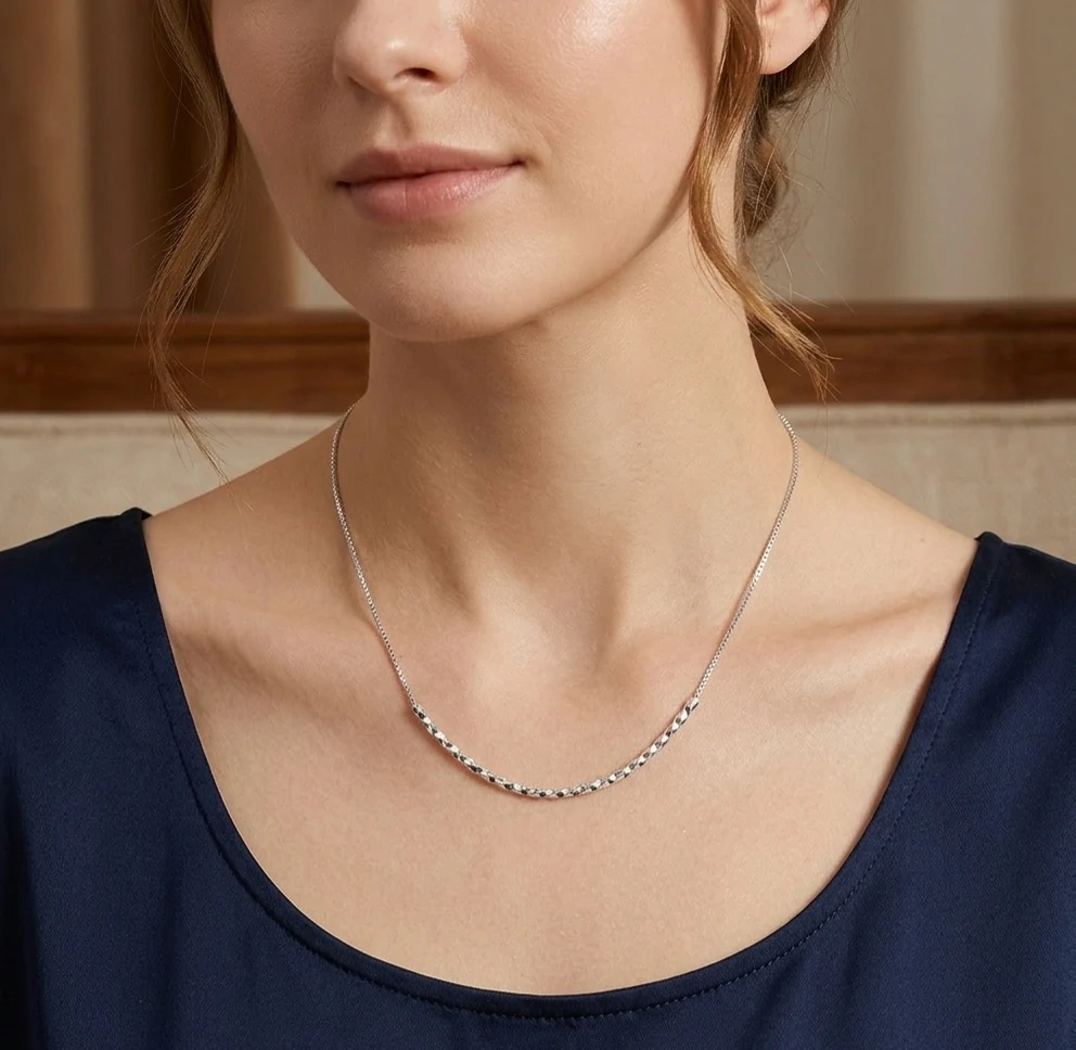 Šperky Nina - Stříbrný náhrdelník Italian Smile 925/1000 – rhodiovaný - ret ag H 036